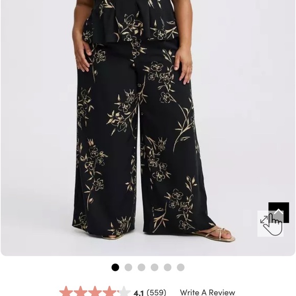 torrid Pants - Torrid Black Floral pants long 5X